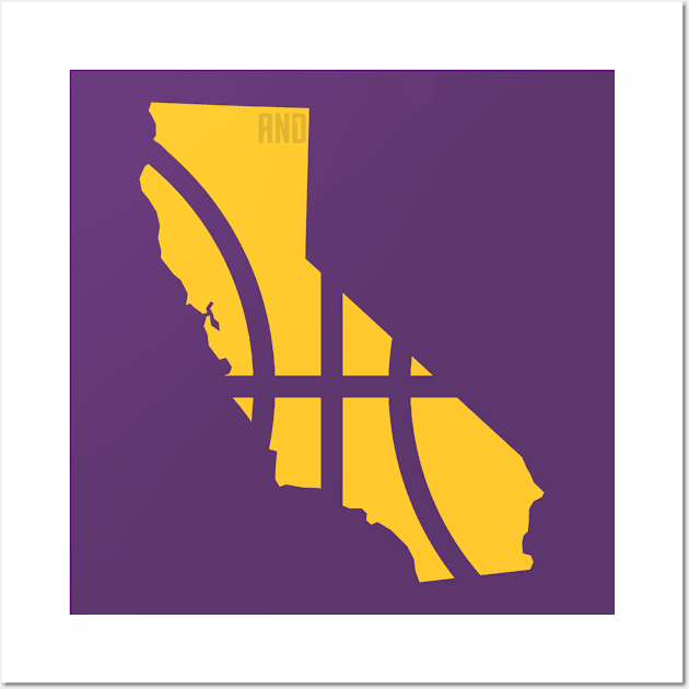 Lakers Basketball Wall Art by And1Designs